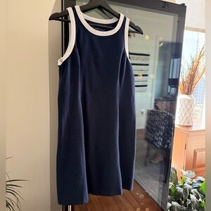 Beyond Yoga Spacedye Outlines Dress in Blue; Size L